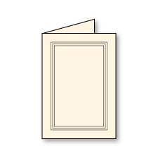 3-D Panel Foldover, Antique-White, A-8, Linen, 80lb