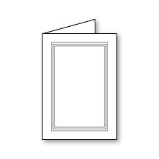 3-D Panel Foldover, White, A-8, Linen, 80lb