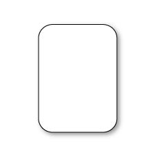 Round Edge Flat Card, Polar-White, Gallant, Impressa, 260lb