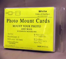 White Photo Mount  Card & Envelope